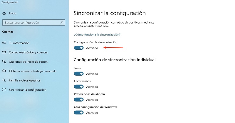 Cómo sincronizar TODO (archivos, marcadores, contraseñas…) entre varios PCs con Windows 10 4 Cómo sincronizar TODO (archivos, marcadores, contraseñas…) entre varios PCs con Windows 10- Azul Web
