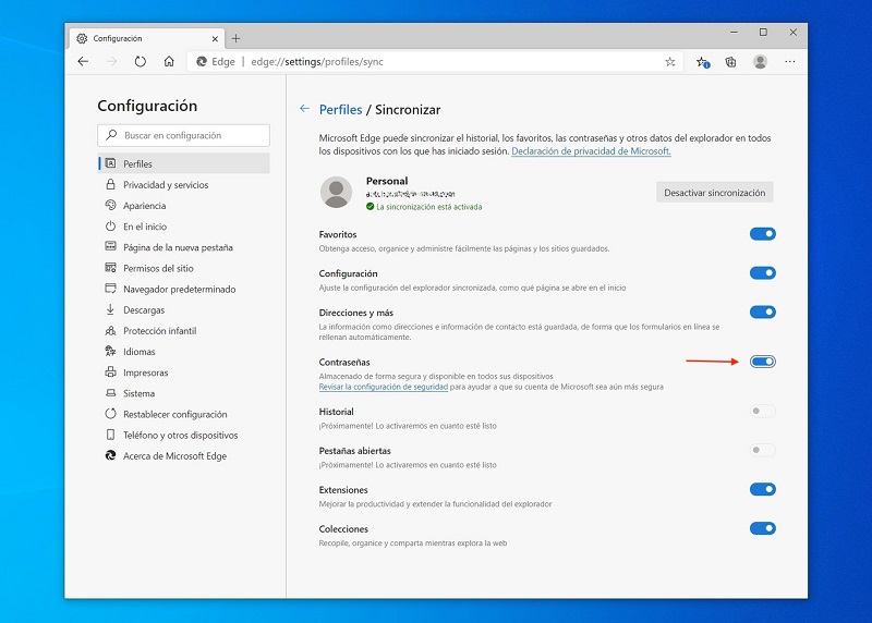 Cómo sincronizar TODO (archivos, marcadores, contraseñas…) entre varios PCs con Windows 10 6 Cómo sincronizar TODO (archivos, marcadores, contraseñas…) entre varios PCs con Windows 10- Azul Web